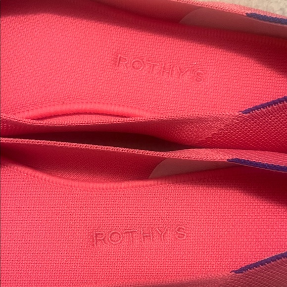 Rothy's Coral Flats with Floral Accent - Picture 3 of 4